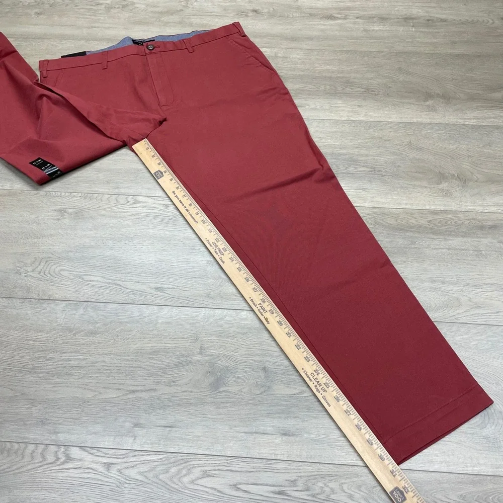 Banana Republic Mason Chino Pants Mens 38x32 Soho Rust Red Stretch S/338337